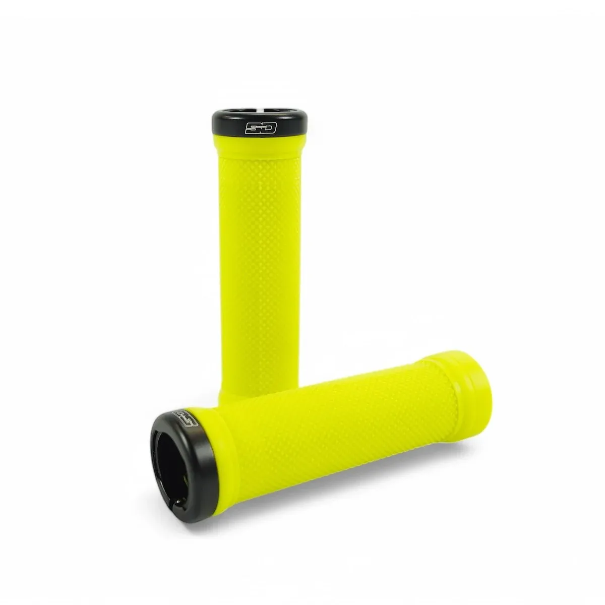SD Bmx/Mtb Lock On Grip V2 Neon Yellow/Black Clamps